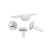 Attaches parisiennes Rond, 4+8 mm, boîte blister 75 pces, blanc