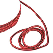 Bobine 25m Cordon carré  4 mm Rose orange fluo