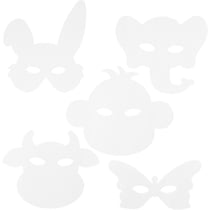 Masques à colorier - Animaux - 16 pcs
