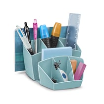 Pot à crayons multi-compartiments Vert d'eau - CEP