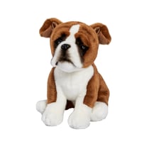 Peluche boxer assis 30 centimetre - Anima - Marron