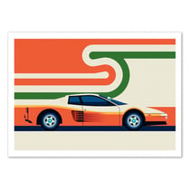 Affiche 30x40 cm - Red sports car - Bo Lundberg