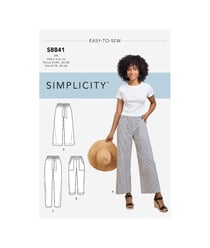 Patron Simplicity 8841 - Pantalons larges ou étroits taille n°FR 42-50