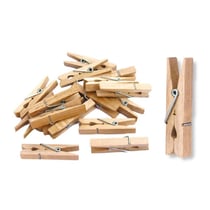 MégaCréa DIY - Pinces à linge en bois naturel 4,5 cm 50 pièces - personnalisable