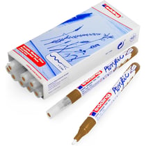Lot de 10 marqueurs acryliques permanents - EDDING - pointe fine 1-2 mm - noisette