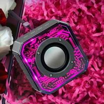 Enceinte Bluetooth Mini Transparente Avec Subwoofer Et Lumière RGB Portative Noir YONIS