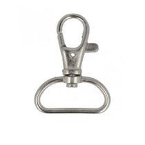 Lot 2 mousquetons sangle couleur argent 2,5cm