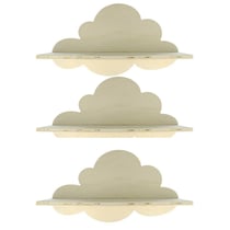 3 étagères en bois nuage 39 cm