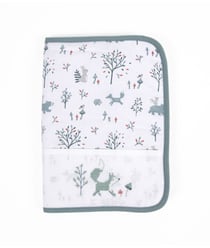 Protège carnet de santé à broder "Forêt Enchantée" - Élégance et Personnalisation pour Bébé - DMC Vert