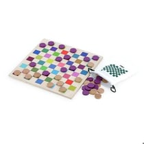 Jeu de dames - VILAC - Multicolore - Bois - 40 jetons - Dès 5 ans