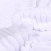 Tissu Doudou Ultra doux uni côtelé envers doudou Blanc - Au mètre