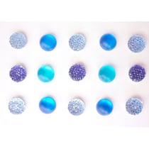 Graine Créative - Strass adhésif givré 10mm Bleu 15 pièces