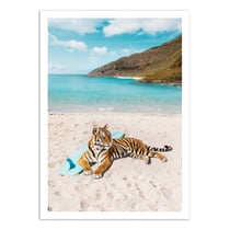 Affiche 30x40 cm - Tiger's surf beach - Gal Design