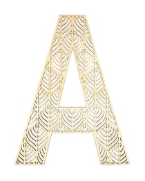 Lettre A en bois Alphabet géant ajouré 24 cm