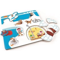 Puzzle mixte esquimau - 2 en 1 - 10 pieces - scratch - puzzle a encastrer - 6181051