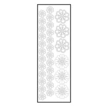 Transfert thermocollant velours Fleur blanc 10x30cm