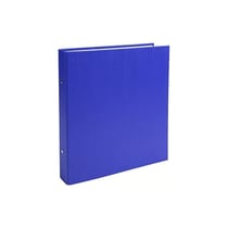 Classeur - Petit format - Bleu - 17x22cm - 2 anneaux - Dos 25mm - Cartonné