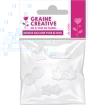 LOT DE 5 MOULES SILICONE POUR BIJOU " REBELLE