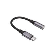 Forever Adaptateur Audio USB-C Mâle vers Jack 3.5mm Femelle Noir