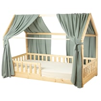 Set double ciel de lit cabane en gaze de coton DUO