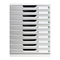 Module de classement Modulo Office 10 tiroirs fermés - Granit - Exacompta
