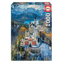 Puzzle 1000p – Chateau de Neuschwanstein - Educa Borras - Rouge