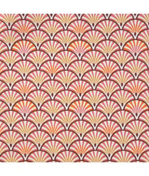 Tissu coton Plumes de Paon de 140 cm de largeur Marsala/prune Multicolore vendu par 50 cm