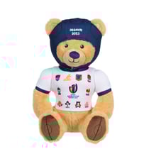 Peluche - Peluche Ours T-shirt 20 Nations Coupe du Monde de Rugby / Rugby World Cup France 2023 (RWC) - Peluche Officielle - 24 cm assis
