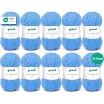 10 pelotes de laine - Bleu moyen - 17 - 100% acrylique - 3,5/4,5 mm - Gründl - Lisa Premium