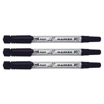 Lot de 3 marqueurs permanents double pointe fine et moyenne - PILOT - Noir