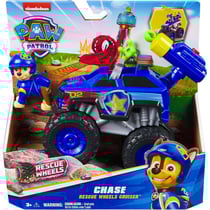 Coffret pat patrouille rescue wheels : tout terrain camion police + chase - vehicule transformable - figurine chien - paw patrol - spin master