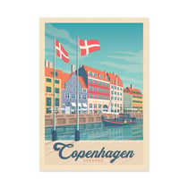 Affiche 50x70 cm - Copenhagen - Olahoop Travel Posters