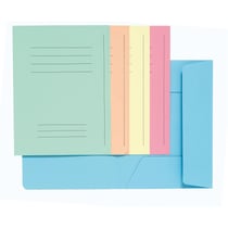 Paquet 50 chemises imprimées 3 rabats SUPER 210 - 24x32cm - Couleurs assorties - Exacompta