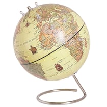 Globe Terrestre Déco Jaune à Magnets pour Salon Chambre ou Bureau s'Adapte à Tout Type de Style d'Intérieur Moderne et Traditionnel Beliani