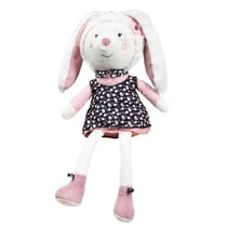 Doudou lapin grand modèle en velours blanc