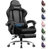 Chaise gaming ergonomique GTPLAYER - PU - Noir Blanc - 135 70 70 cm