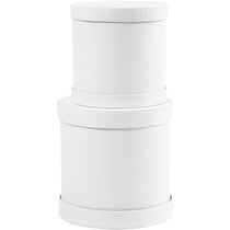 Boîtes tambour, dim. 11x11 + 13x13 cm, blanc, 1 set