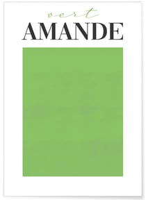 Affiche Vert Amande | A3 : 29,7x42cm