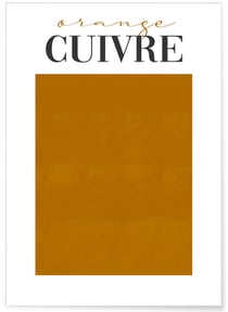 Affiche Orange Cuivré | A3 : 29,7x42cm