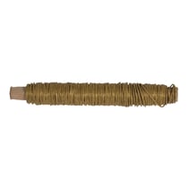 Fil de papier , 0,55mm ø, or dépoli, sur bobine en bois à 50g, 20m
