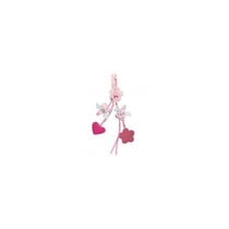 Hochet berceau porte tetine fleurs roses - Trousselier