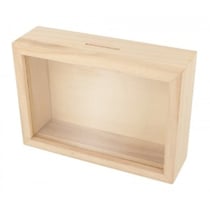 Tirelire cadre 12x17x5 cm - bois - Artemio