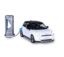 BMW Mini Cooper miniature 1:28 blanche avec piles