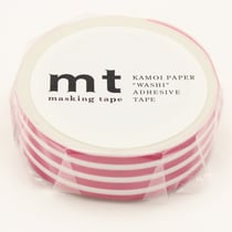 Masking Tape - Lignes Framboise (border) - 7 m x 15mm