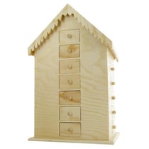 Maison de l'Avent DIY en bois 35x22x19 cm