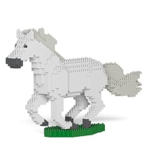 Cheval blanc au galop Taille standard | JEKCA | 14 ans et +