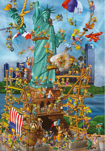 Puzzle 1000 pièces - Cartoon Collection - New York - DToys