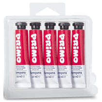 Lot de 5 Tubes Aluminium 12 ml - Peinture gouache PRIMO - Carmin 310 - Fine