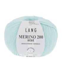 Pelote de laine à tricoter pour layette MERINO 200 BEBE - Lang Yarns 374 Vert