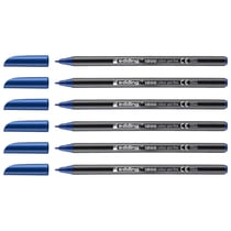 Lot de 6 feutres de coloriage pointe fine 1 mm - EDDING - Bleu Acier - 1200